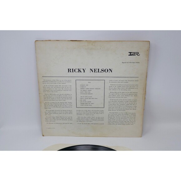 Imperial Records Ricky Nelson Self Titled 12" Vinyl LP Record - Picture 4 of 8